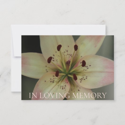 In de uitnodiging van de Loving Memory Memorial Se (Voorkant)