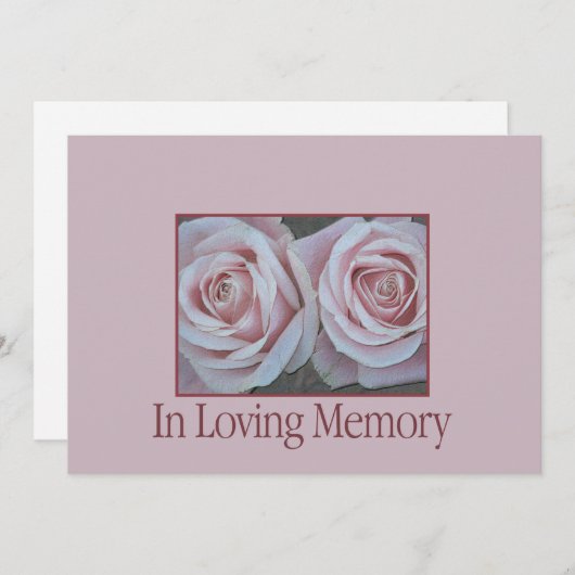 In de uitnodiging van de Loving Memory Memorial Se (Voorkant / Achterkant)