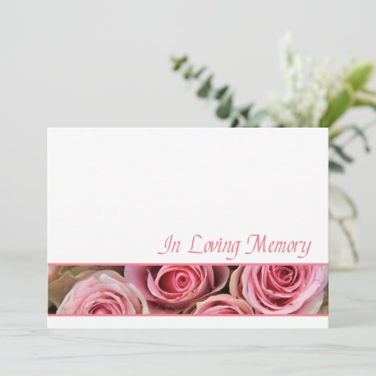 In de uitnodiging van de Loving Memory Memorial Se (Staand voorkant)