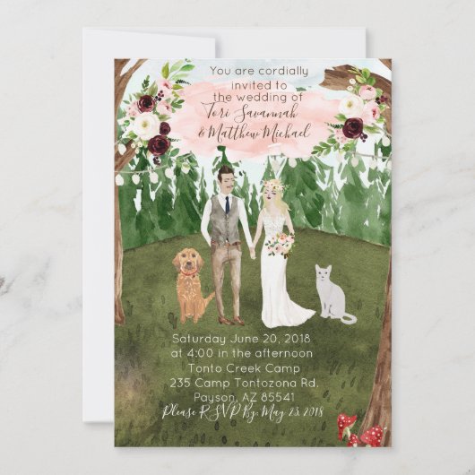 In de uitnodiging van het Boshuwelijk - Douane Bew (Voorkant)