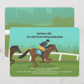 In de uitnodiging van Race Derby (Voorkant / Achterkant)