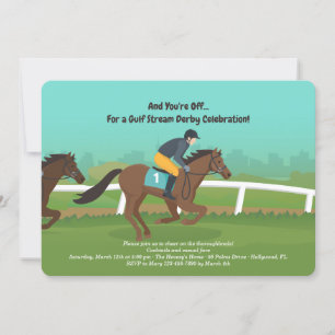 In de uitnodiging van Race Derby