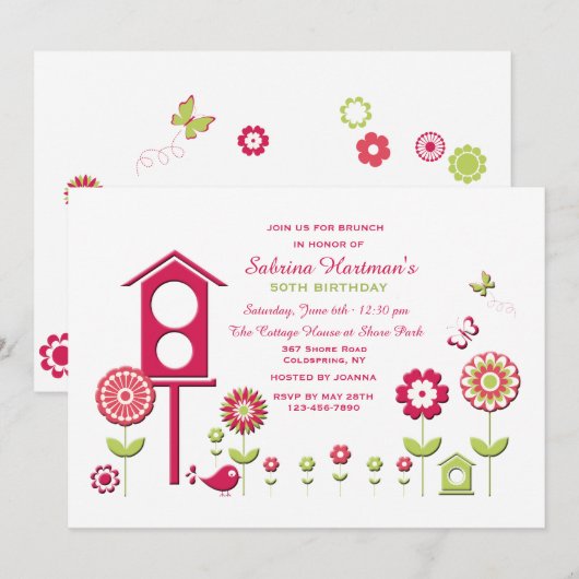 In de uitnodiging voor de tuin (Voorkant / Achterkant)