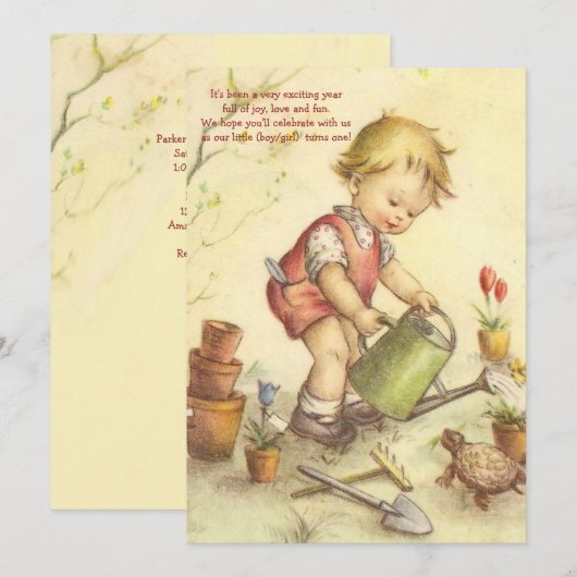 In de uitnodiging voor de tuin (Voorkant / Achterkant)