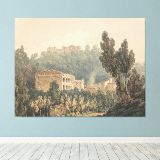 In de vallei bij Vietri Canvas Afdruk (Insitu (Houten vloer))