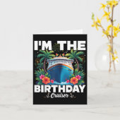In de verjaardagscruiser Funny Birthday Cruise Kaart (Gele Bloem)