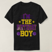 In de verjaardagsjongen basketbal familie matching t-shirt (Design voorkant)