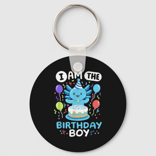 In de Verjaardagsjongen Kinder Axolotl Bday Schatt Sleutelhanger (Voorkant)