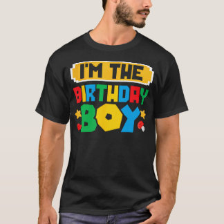 In de verjaardagsjongen spel gaming familie matchi t-shirt