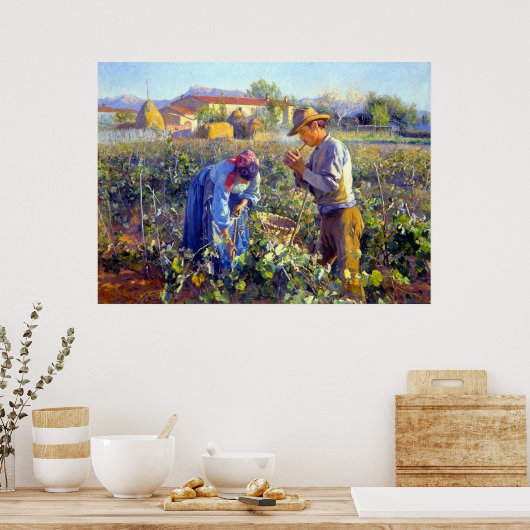 In de Vineyard Elin Danielson-Gambogi 1898 Poster (Keuken)