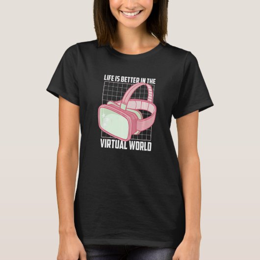 In de Virtual World Player voor consolemgamer T-shirt (Voorkant)