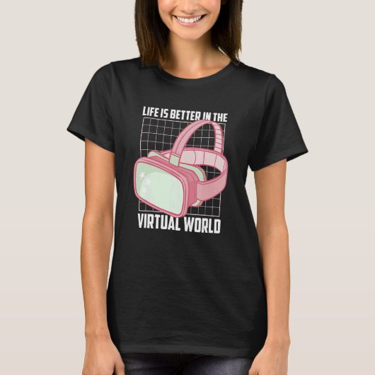 In de Virtual World Player voor consolemgamer T-shirt (Voorkant)