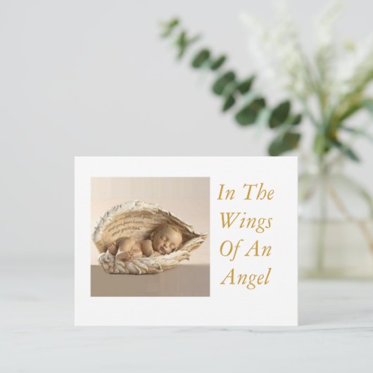 In de vleugels van een engel briefkaart (Staand voorkant)