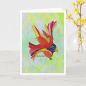 In de vlucht LeeMarie's creatieve ontwerp Kaart (Gele Bloem)