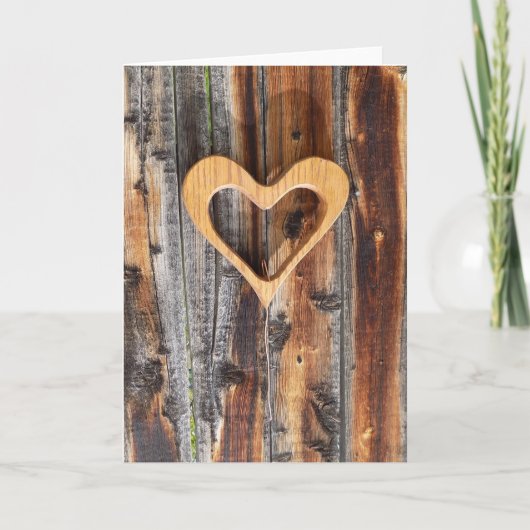 In de vorm van een hart Wenskaart Bedankkaart (Voorkant)