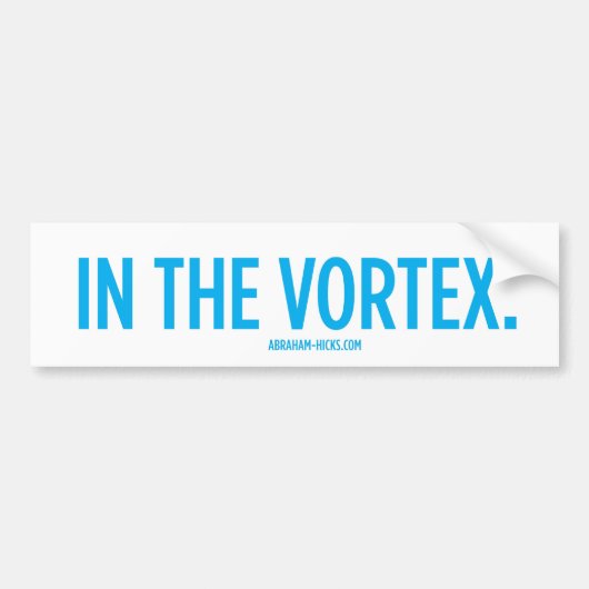In de Vortex. Bumpersticker (Voorkant)