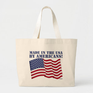 IN DE VS GEMAAKT DOOR AMERIKANEN! GROTE TOTE BAG