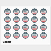 In de VS gemaakte sticker met distressed look (Vel)