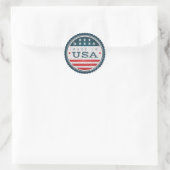 In de VS gemaakte sticker met distressed look (Tas)