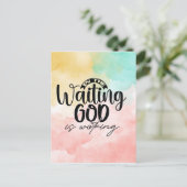 In de wachtende God werkt Briefkaart (Staand voorkant)