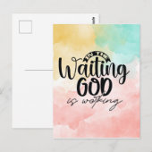 In de wachtende God werkt Briefkaart (Voorkant / Achterkant)