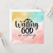 In de wachtende God werkt Kaart (Voorkant / Achterkant in situ)