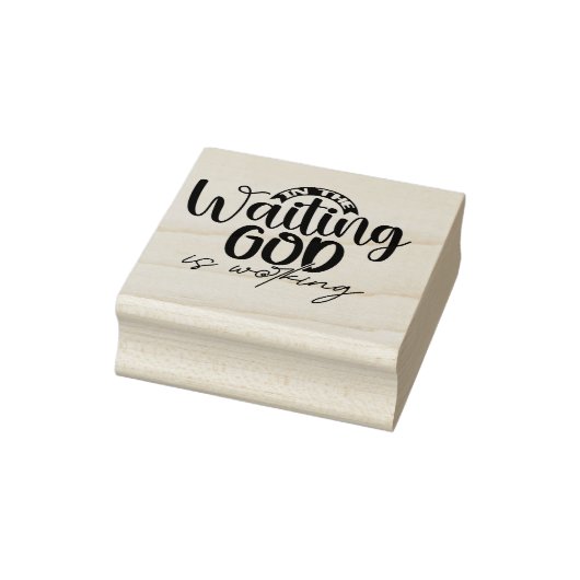 In de wachtende God werkt Rubberstempel (Stempel)