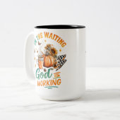 In de wachtkamer... tweekleurige koffiemok (Voorkant links)