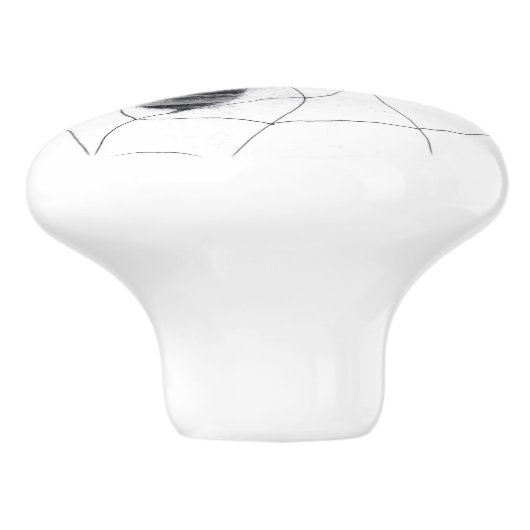 "in de war" keramische knop (Zijkant)