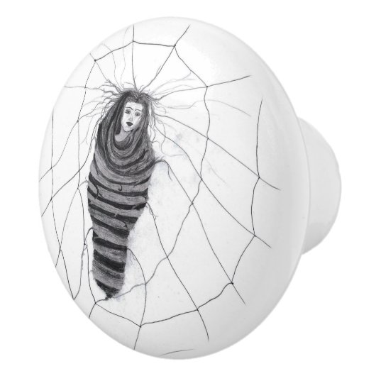 "in de war" keramische knop (Rechts)