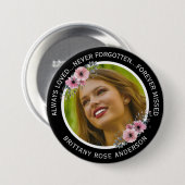 In de Waterverf van het Geheugen van het Verlenen  Ronde Button 7,6 Cm (Voorkant /achterkant)