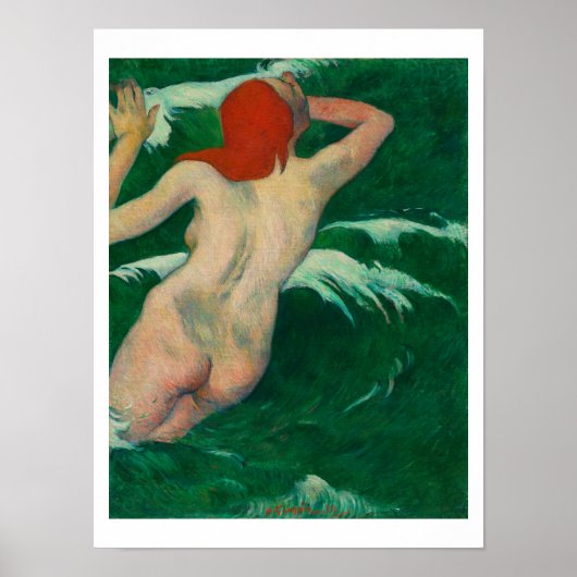 "IN DE WAVES" 1889 PAUL GAUGUIN POSTER (Voorkant)