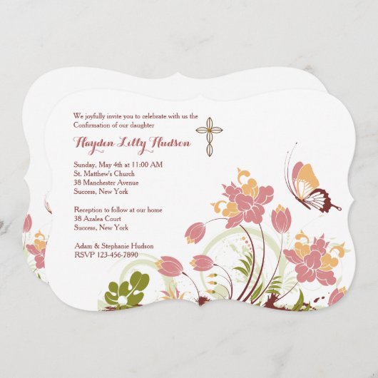 In de wei religieuze uitnodiging (Voorkant / Achterkant)