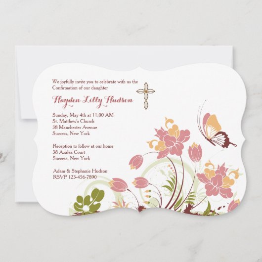 In de wei religieuze uitnodiging (Voorkant)