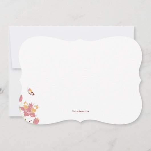 In de wei religieuze uitnodiging (Achterkant)