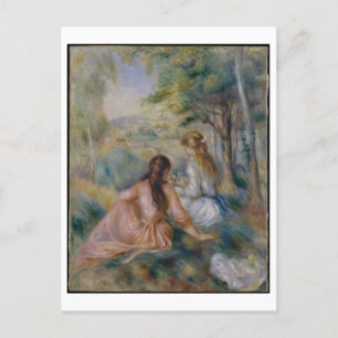 "In de wei" van Renoir Painting Briefkaart