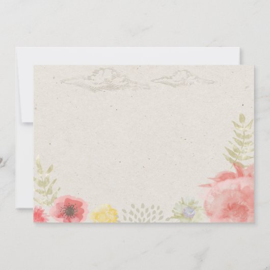 In de wei Zomer Bruiloft Dank U Bedankkaart (Achterkant)