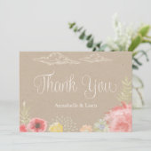 In de wei Zomer Bruiloft Dank U Bedankkaart (Staand voorkant)