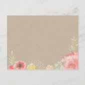 In de wei Zomer Bruiloft RSVP Briefkaart (Achterkant)