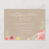 In de wei Zomer Bruiloft RSVP Briefkaart (Voorkant)