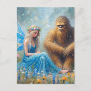 In de weide met Sasquatch Briefkaart