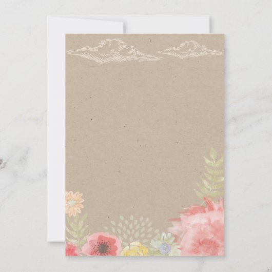 In de weide zomer bruiloft Save the Date Kaart (Achterkant)