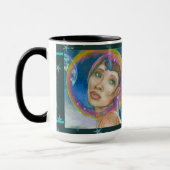 In de wereld buiten de ruimte Fantasy Portret Mok (Links)