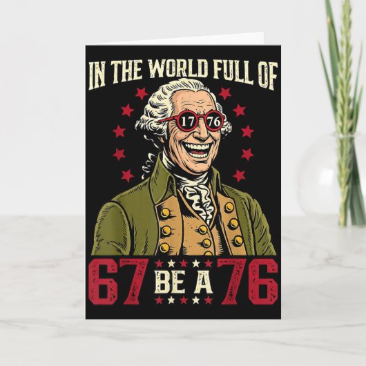 In De Wereld Vol Van 67 Om Een 76 George Washingt Kaart (Voorkant)