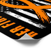 In de wet multiple sclerose bewustzijn MS vlag op  Poster (Hoek)