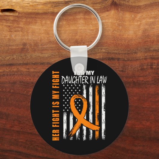 In de wet multiple sclerose bewustzijn MS vlag op  Sleutelhanger (Voorkant)