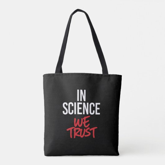 In de wetenschap vertrouwen we tote bag (Achterkant)