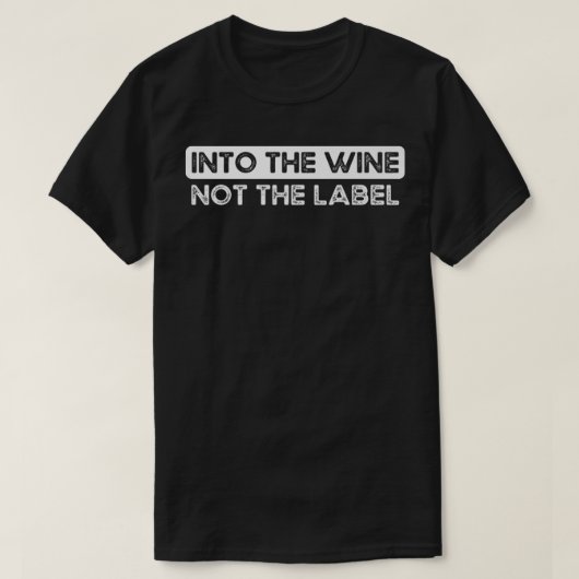 In de wijn niet het etiket T-shirt (Design voorkant)