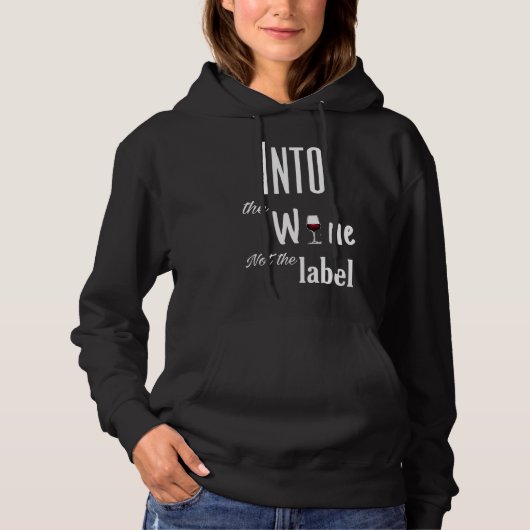 In de wijn niet het etiket voor vrouwen vader hoodie (Voorkant)