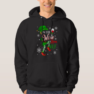 In de wijnliefhebber Elf Matching Family Group Chr Hoodie